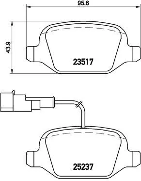 ABS Brake Pad Set, disc brake (P 23 131)