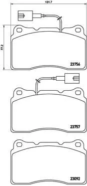ABS Brake Pad Set, disc brake (P 23 134)