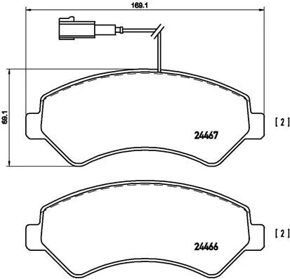 ABS Brake Pad Set, disc brake (P 23 136)