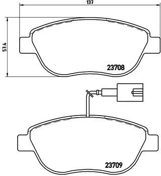 ABS Brake Pad Set, disc brake (P 23 137)