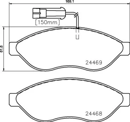 ABS Brake Pad Set, disc brake (P 23 144)