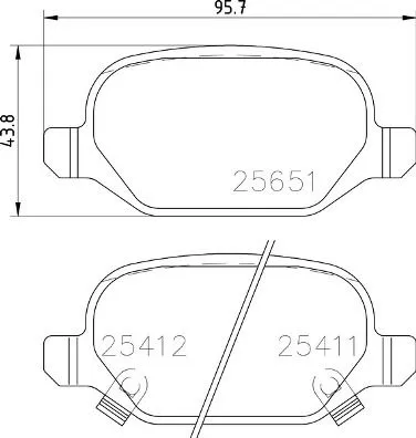 ABS Brake Pad Set, disc brake (P 23 151)