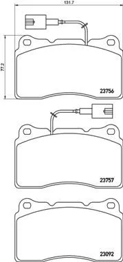 ABS Brake Pad Set, disc brake (P 23 154)