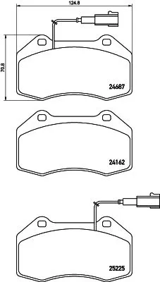 ABS Brake Pad Set, disc brake (P 23 162)