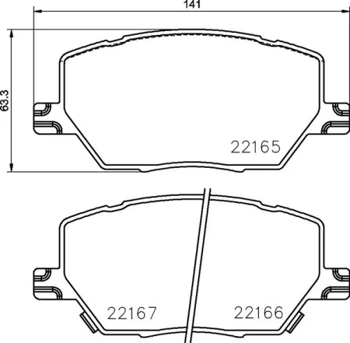 ABS Brake Pad Set, disc brake (P 23 164)