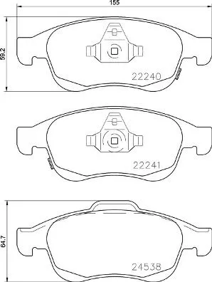 ABS Brake Pad Set, disc brake (P 23 165)