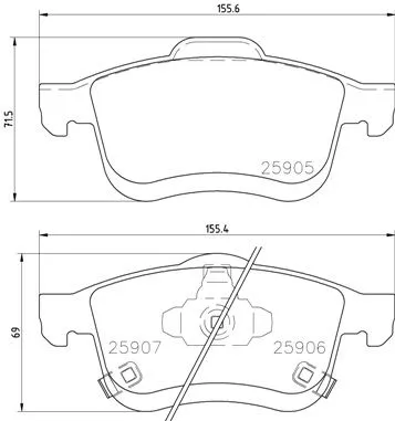 ABS Brake Pad Set, disc brake (P 23 167)