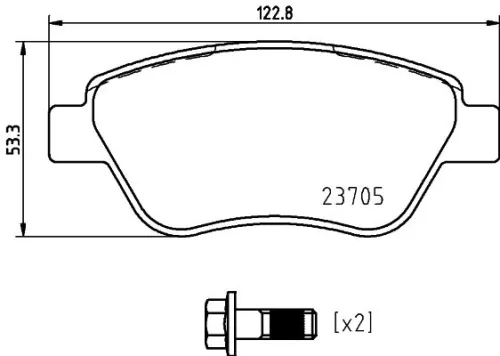 ABS Brake Pad Set, disc brake (P 23 169)