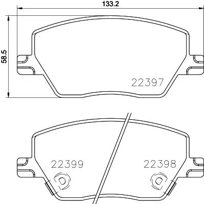 ABS Brake Pad Set, disc brake (P 23 170)