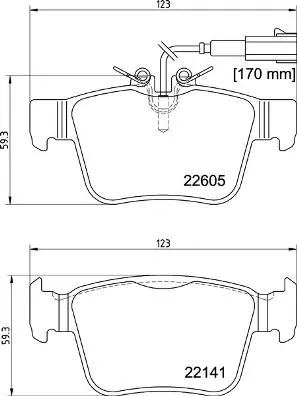 ABS Brake Pad Set, disc brake (P 23 180)