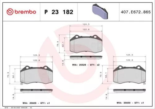 ABS Brake Pad Set, disc brake (P 23 182)