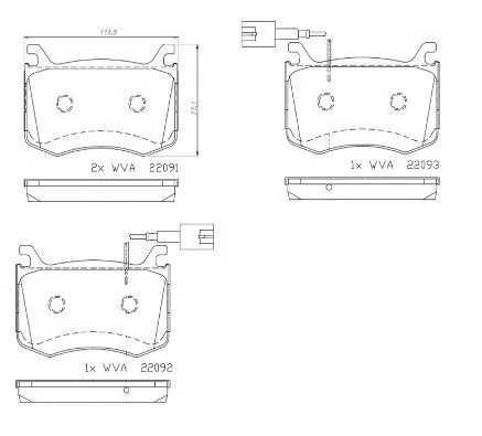 ABS Brake Pad Set, disc brake (P 23 183)