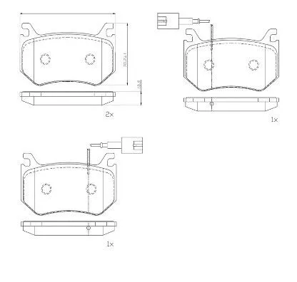 ABS Brake Pad Set, disc brake (P 23 184)