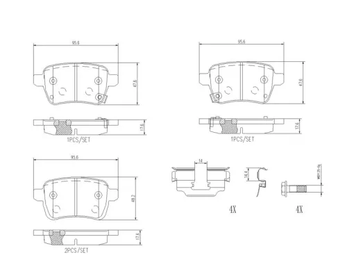 ABS Brake Pad Set, disc brake (P 23 190)