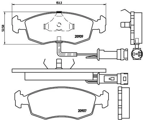 ABS Brake Pad Set, disc brake (P 24 007)