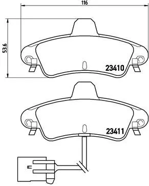 ABS Brake Pad Set, disc brake (P 24 038)