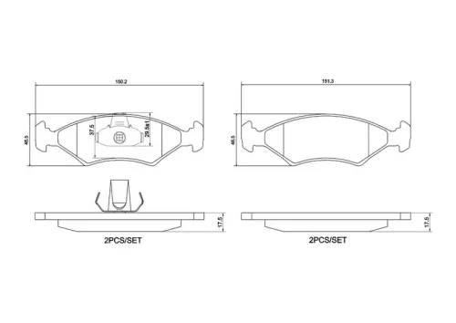 ABS Brake Pad Set, disc brake (P 24 043)