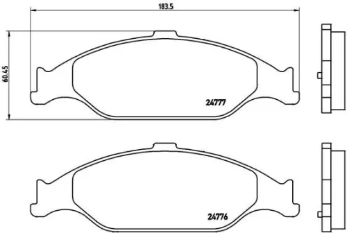 ABS Brake Pad Set, disc brake (P 24 082)