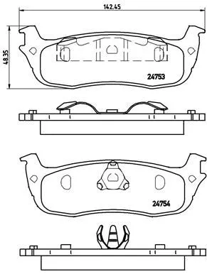 ABS Brake Pad Set, disc brake (P 24 083)