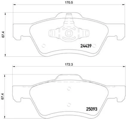 ABS Brake Pad Set, disc brake (P 24 159)