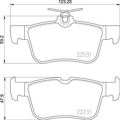 ABS Brake Pad Set, disc brake (P 24 175)