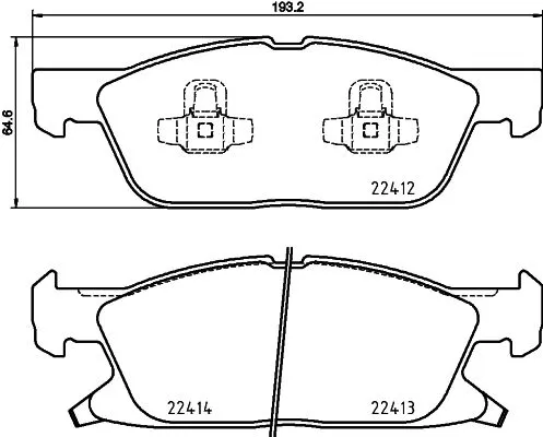 ABS Brake Pad Set, disc brake (P 24 188)