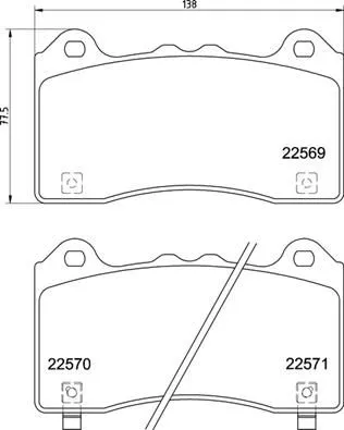 ABS Brake Pad Set, disc brake (P 24 202)