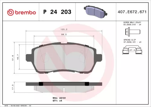 ABS Brake Pad Set, disc brake (P 24 203)