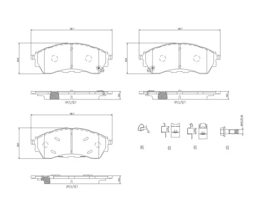 ABS Brake Pad Set, disc brake (P 24 225)