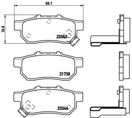 ABS Brake Pad Set, disc brake (P 28 025)