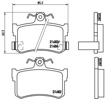 ABS Brake Pad Set, disc brake (P 28 027)