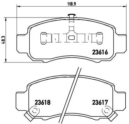ABS Brake Pad Set, disc brake (P 28 033)