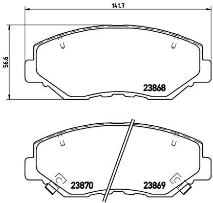 ABS Brake Pad Set, disc brake (P 28 035)