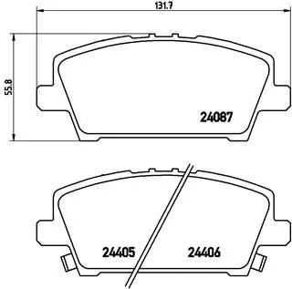 ABS Brake Pad Set, disc brake (P 28 037)