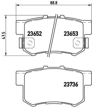 ABS Brake Pad Set, disc brake (P 28 039)