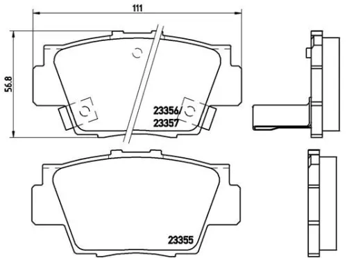 ABS Brake Pad Set, disc brake (P 28 040)