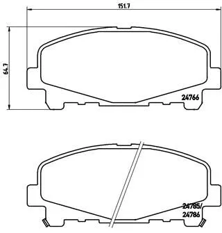 ABS Brake Pad Set, disc brake (P 28 043)