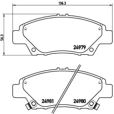 ABS Brake Pad Set, disc brake (P 28 050)