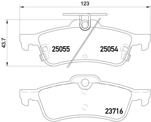 ABS Brake Pad Set, disc brake (P 28 070)