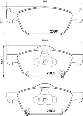 ABS Brake Pad Set, disc brake (P 28 076)