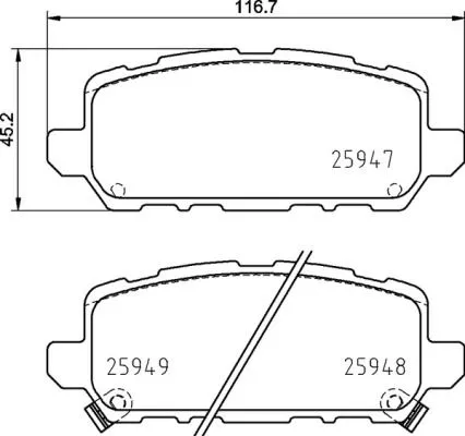 ABS Brake Pad Set, disc brake (P 28 090)