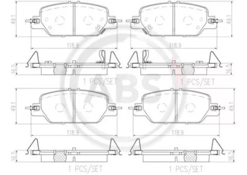 ABS Brake Pad Set, disc brake (P 28 097)