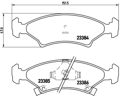 ABS Brake Pad Set, disc brake (P 30 009)