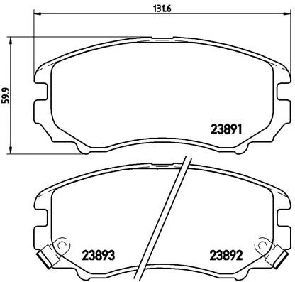 ABS Brake Pad Set, disc brake (P 30 018)