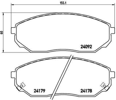 ABS Brake Pad Set, disc brake (P 30 019)