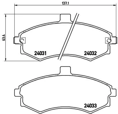 ABS Brake Pad Set, disc brake (P 30 020)