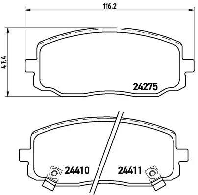 ABS Brake Pad Set, disc brake (P 30 032)