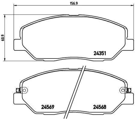 ABS Brake Pad Set, disc brake (P 30 036)