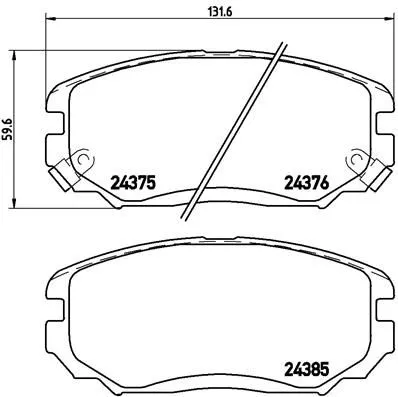 ABS Brake Pad Set, disc brake (P 30 038)