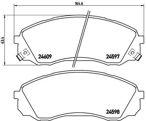 ABS Brake Pad Set, disc brake (P 30 041)
